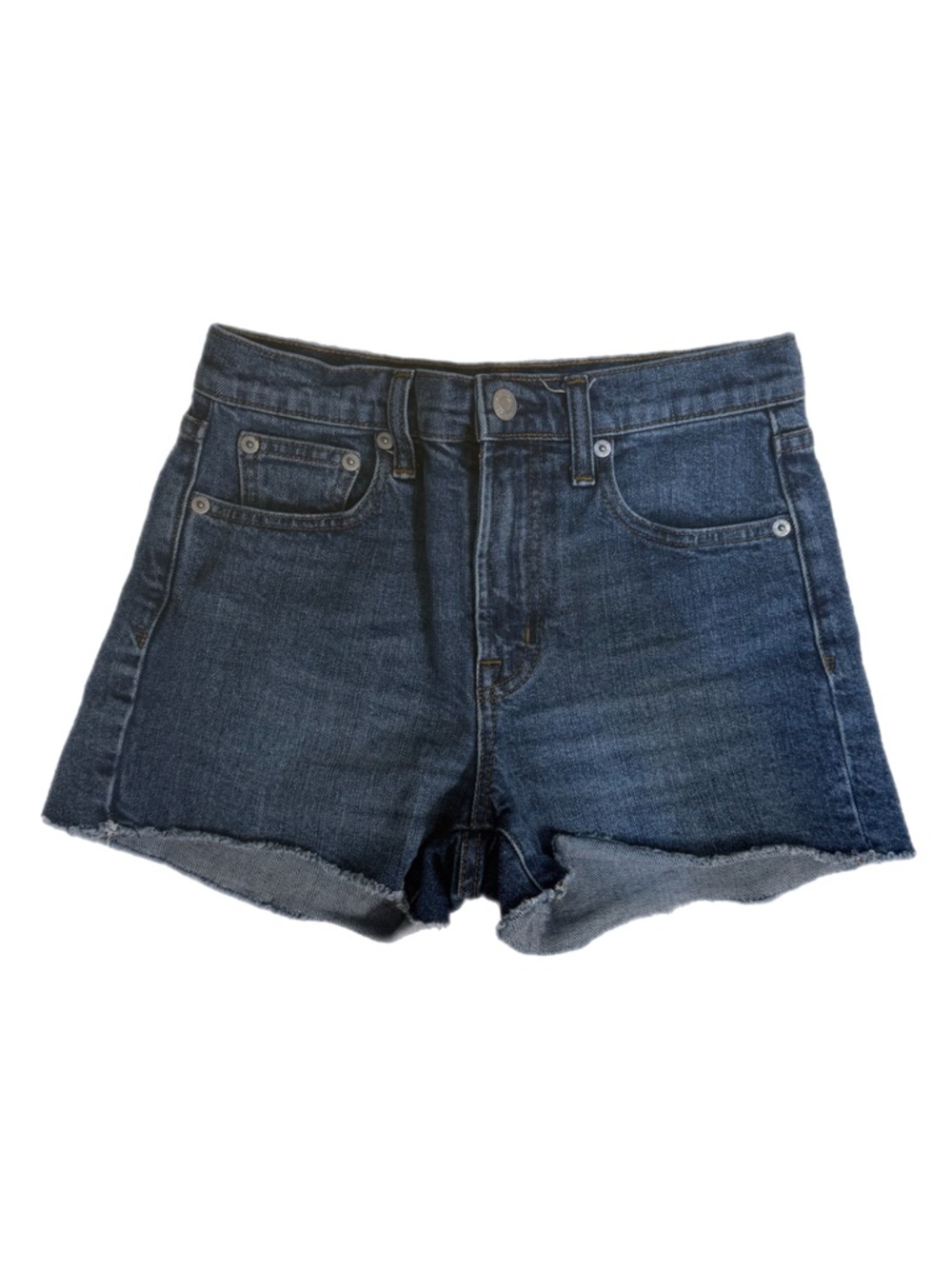 GAP Womens Blue Denim Jean Cutoff Raw Edge Shorts Size 24 Minimalist